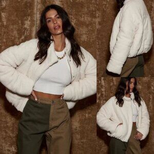 12th Tribe Avi White Fleece Jacket